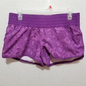Xhilaration shorts Small running athletic workout floral print pull on waist gym